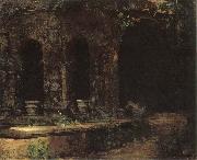 Carl Blechen, Grotto in the Park at the Villa d-Este in Rome